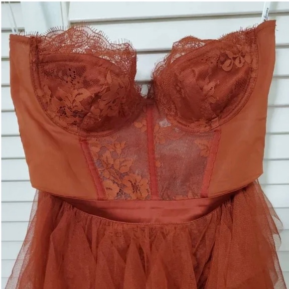 🔥 GORGEOUS For Love & Lemons X REVOLVE Bustier Gown (Rust)🔥 - Picture 9 of 10